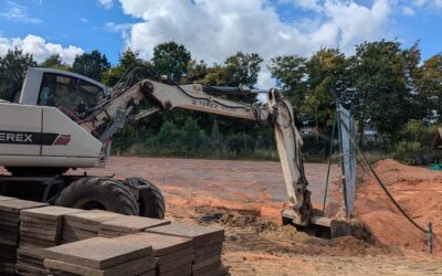 Allwetter-Courts in der Bauphase